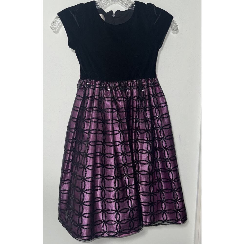 Cinderella Couture Girls 6 Dress Special Occasions Formal Velvet Sequins Party